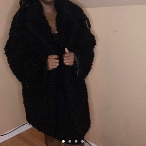 Pretty Little Thing Black Faux Fur Coat